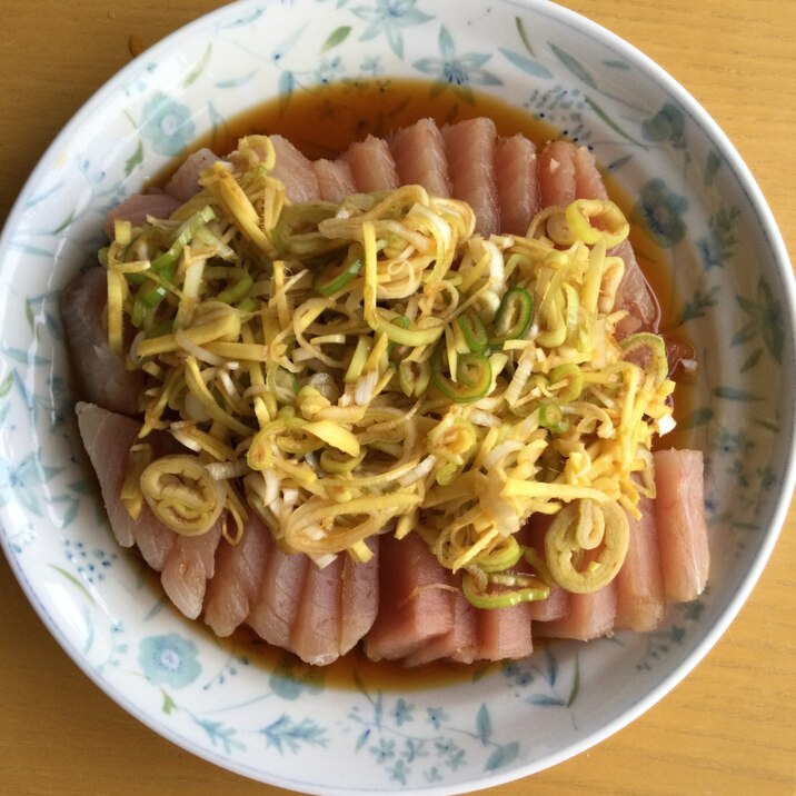 ねぎ醤油のぶっかけ